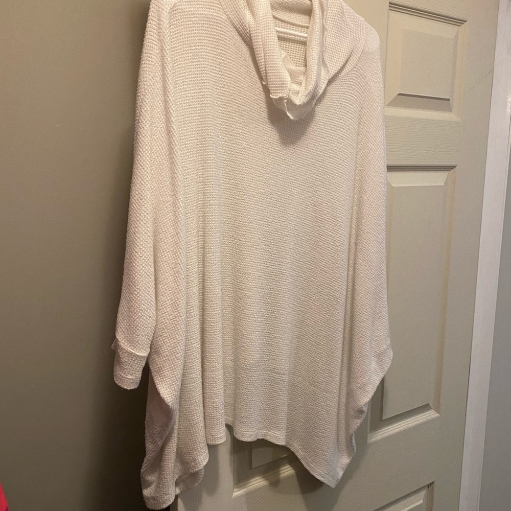 White Cowlneck Sweater